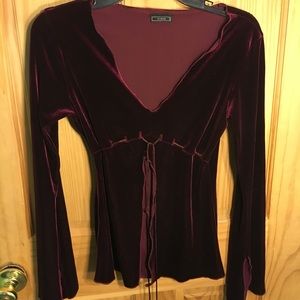 Vampire-Style Gothic Velvet Top